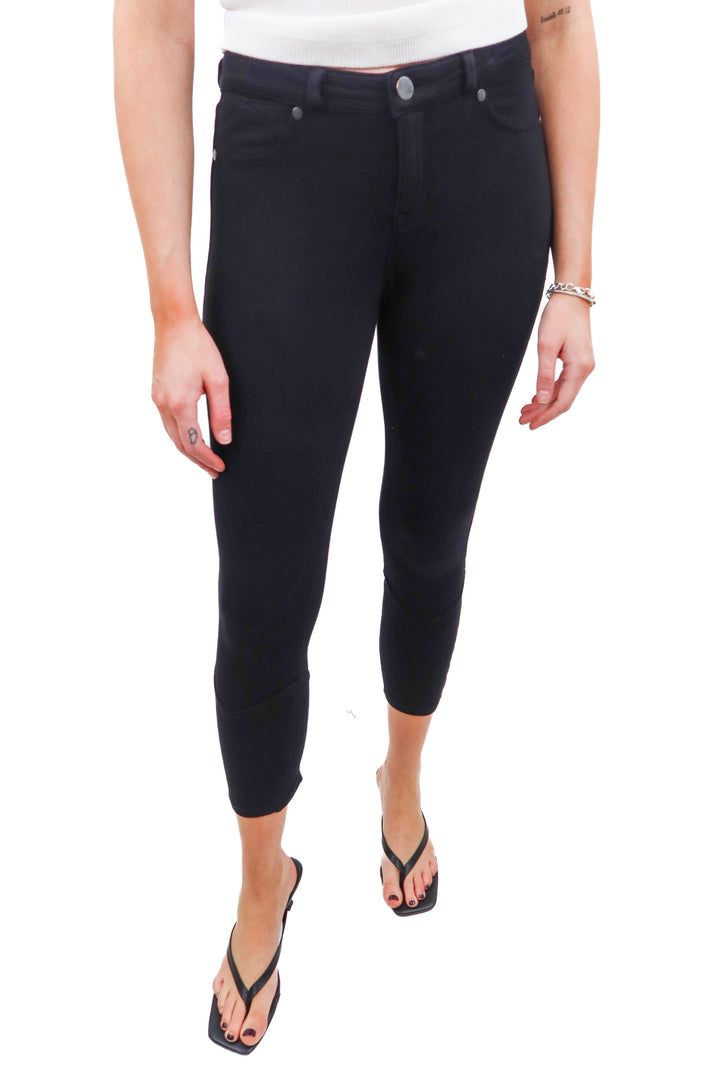 Denimocracy black silver zipper jeggings (S)