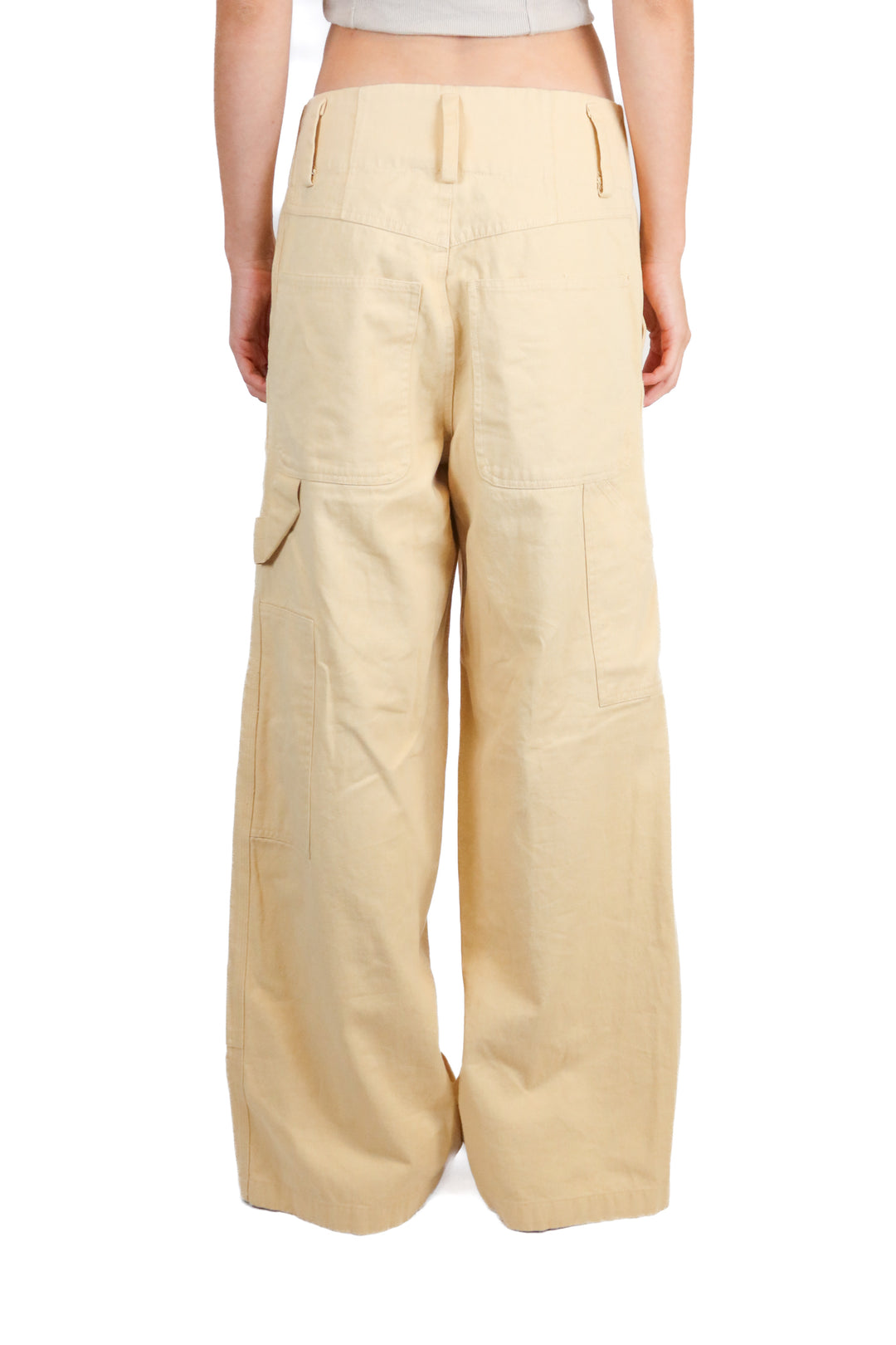 sea new york yellow cargo style jeans (2; retail $395)