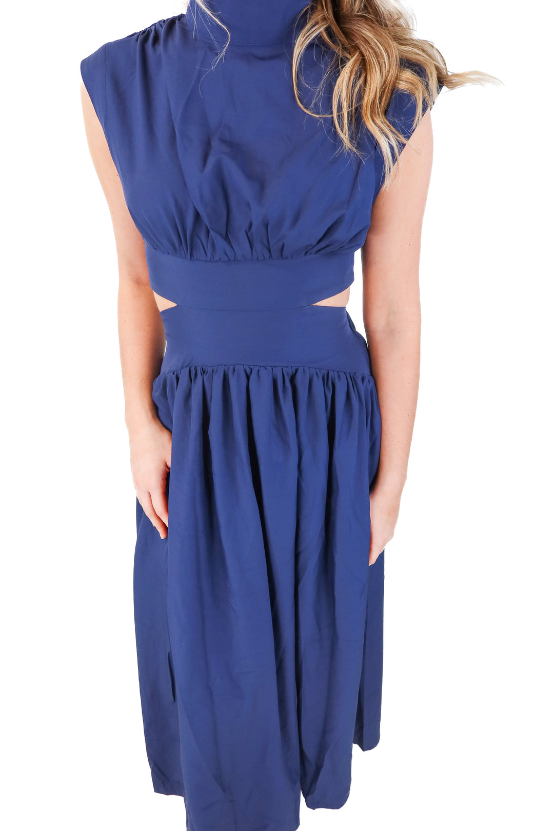 commense navy cutout maxi dress NWT (s)