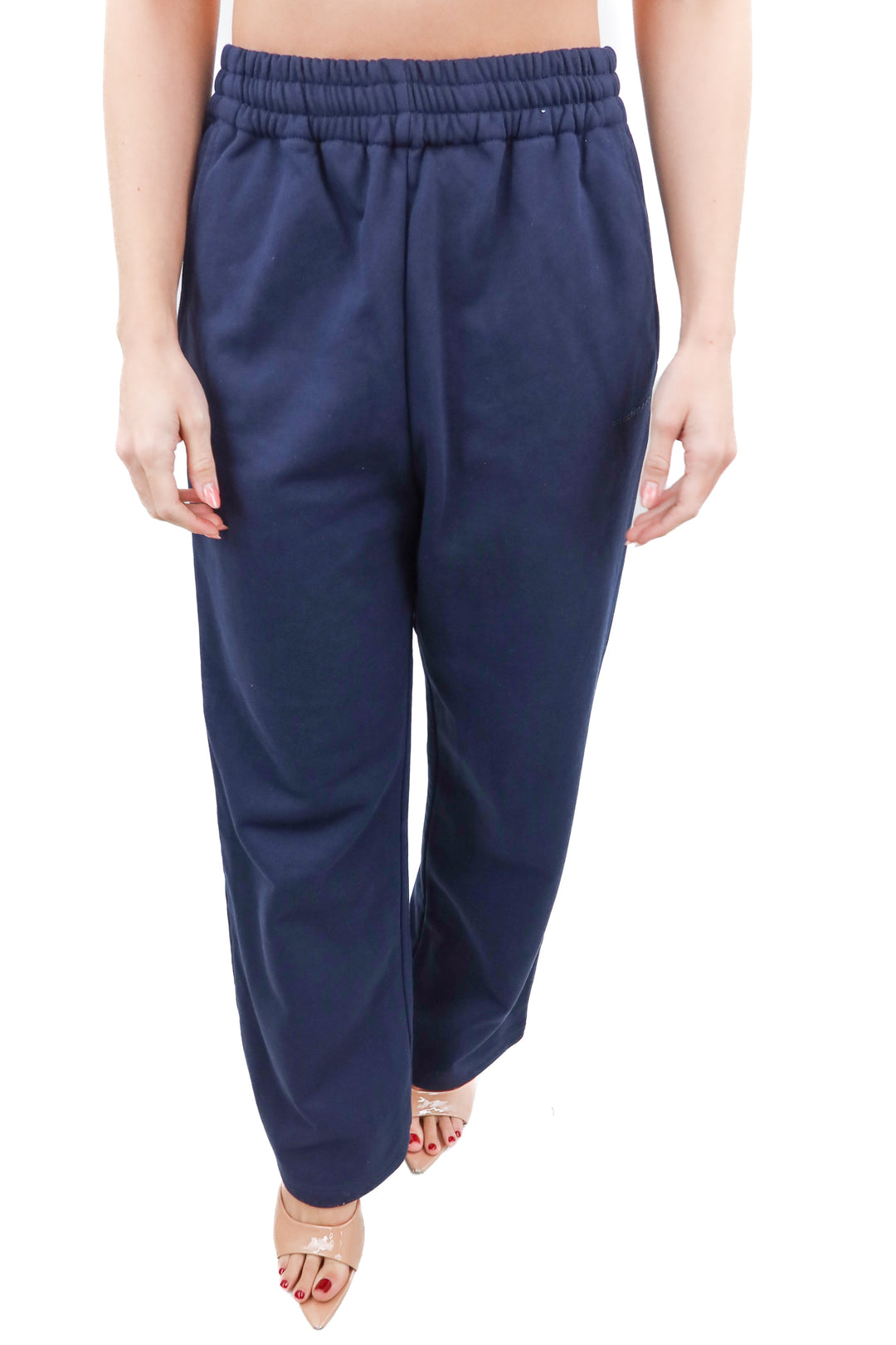 an action a day navy straight-leg sweatpants NWT (m; retail $110)