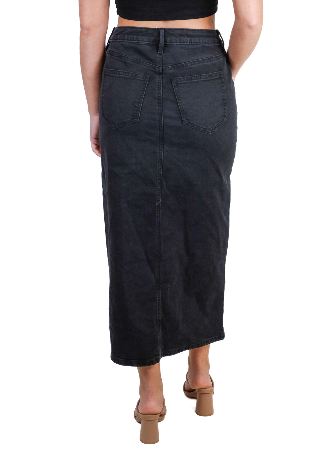 Ann Taylor black denim skirt NWT (0; retail $129)