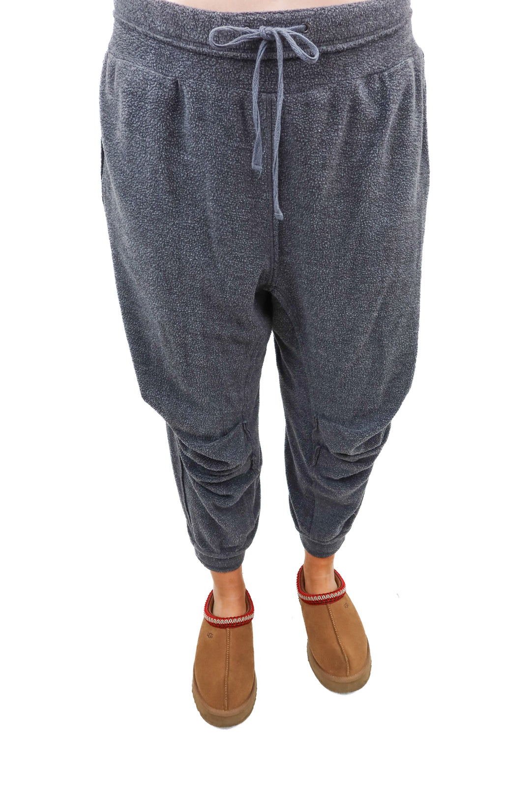 free people movement grey sherpa joggers (s; retail $148)
