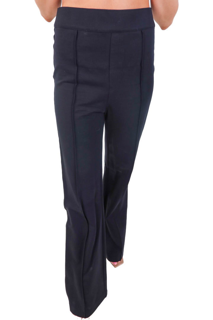 spanx black pull on front seam pants (M; retail $168)