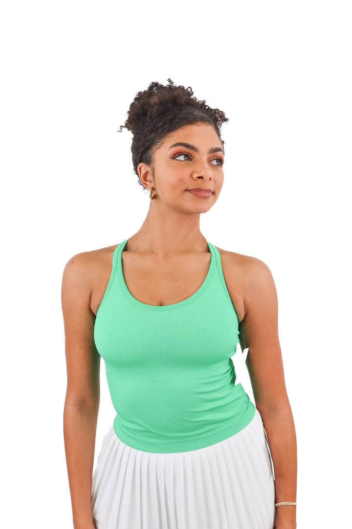 green racerback sports tank (s)