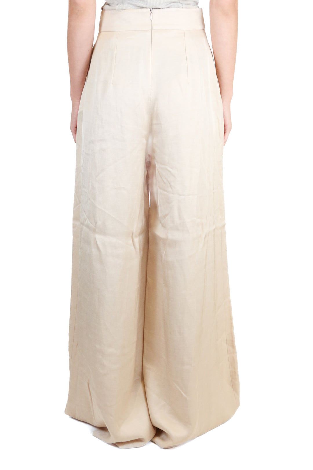 karen millen blush wide leg trousers (2; retail $129)