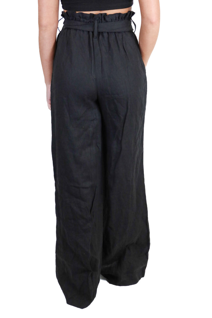 asceno black paper bag trousers NWT (s; retail $300)