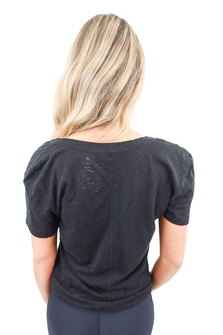 rag & bone black v neck tshirt (m)