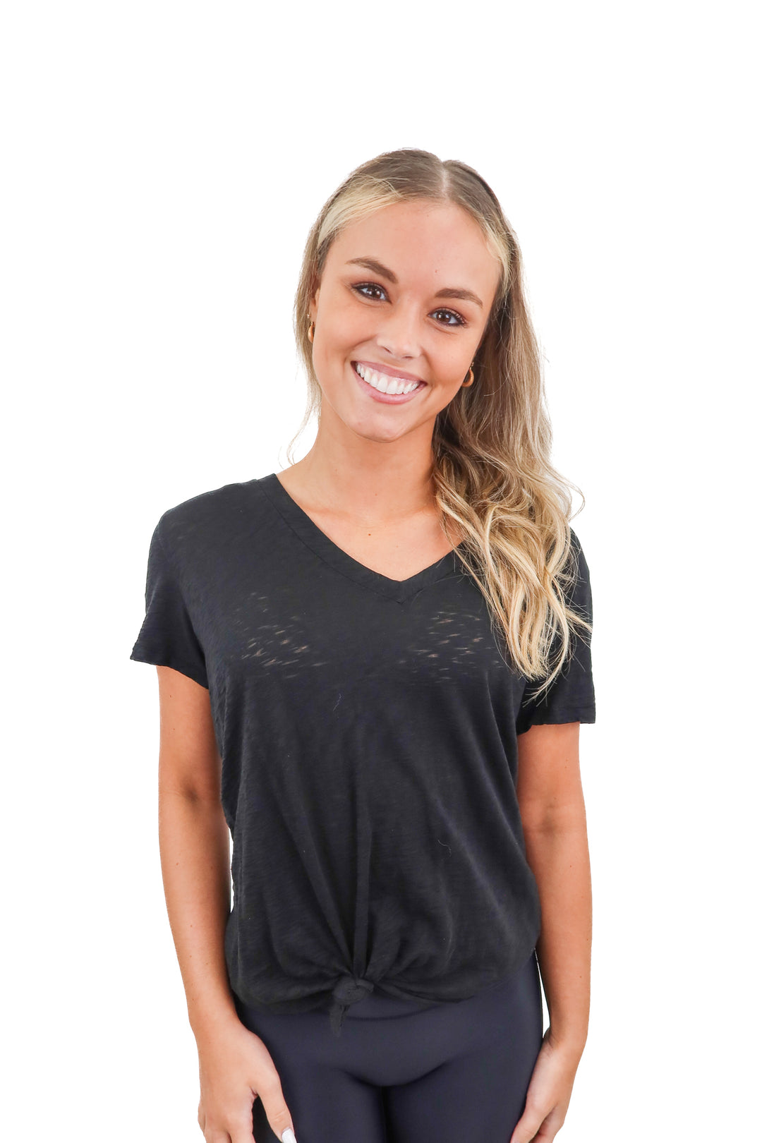 rag & bone black v neck tshirt (m)