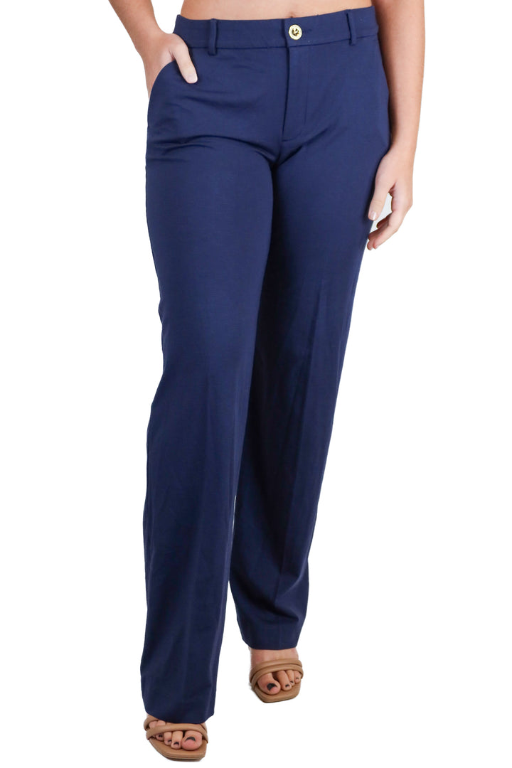 lilly pulitzer navy blue knit pant NWT (2; retail $178)