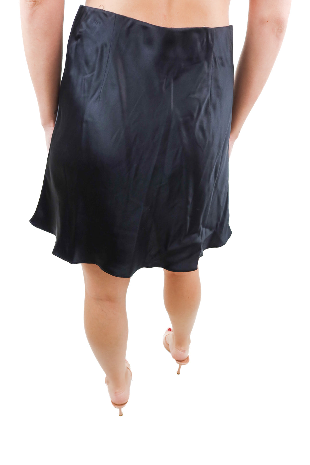 quince black satin skirt NWT (s)