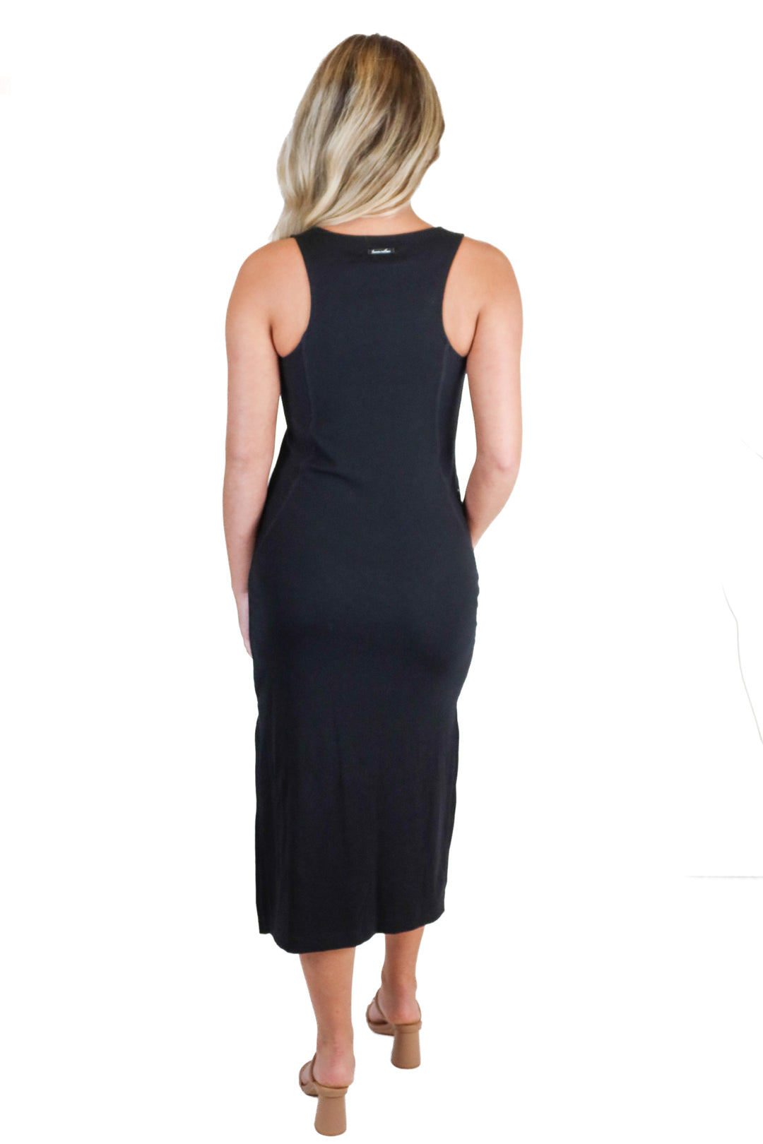 Travis Mathew Black Rib Tank Maxi Dress NWT (XS; retail $134.95)