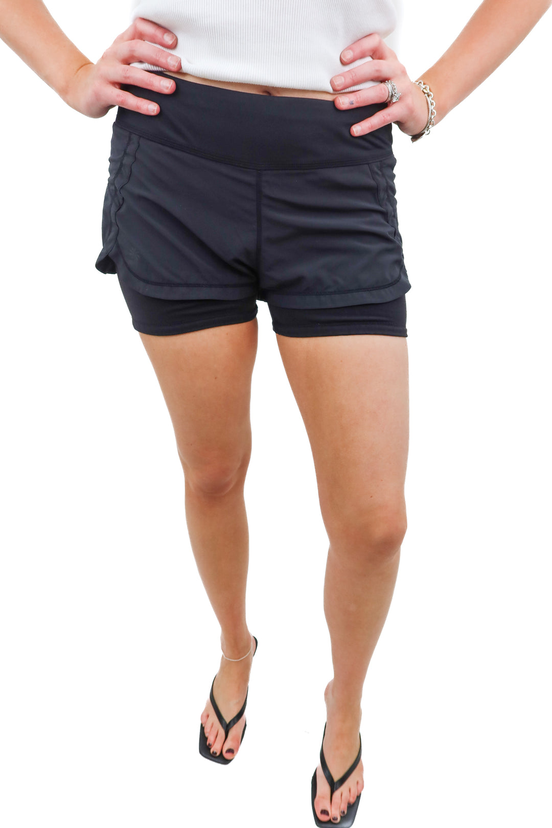 athleta black active shorts (s)