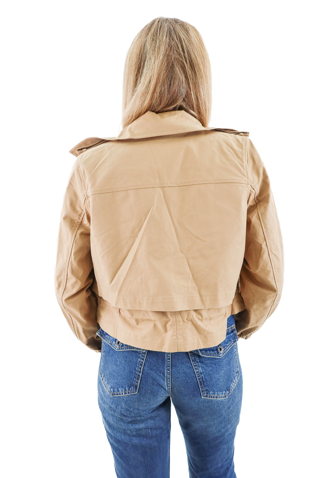 universal standard tan jacket (xs; retail $198)
