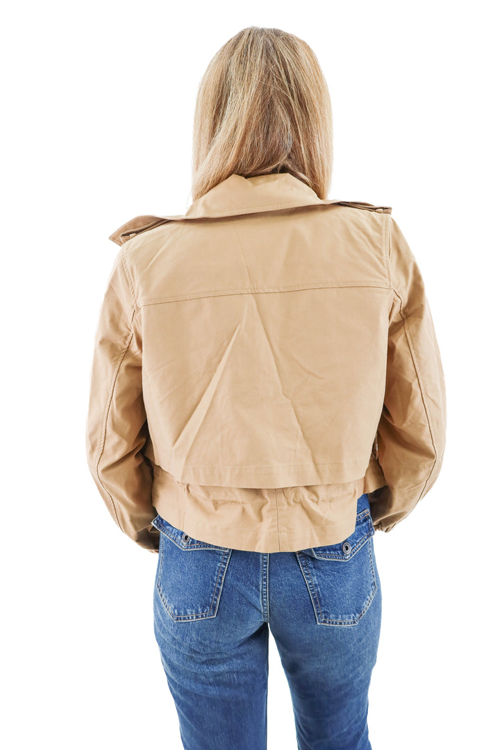 universal standard tan jacket (xs; retail $198)