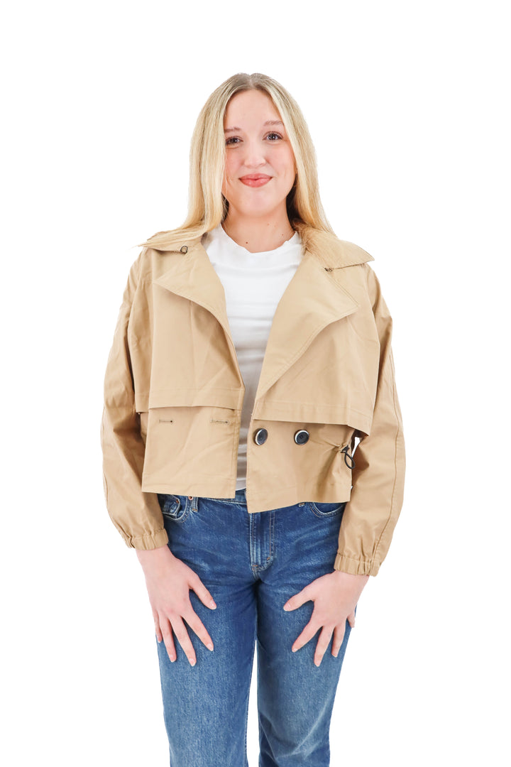 universal standard tan jacket (xs; retail $198)
