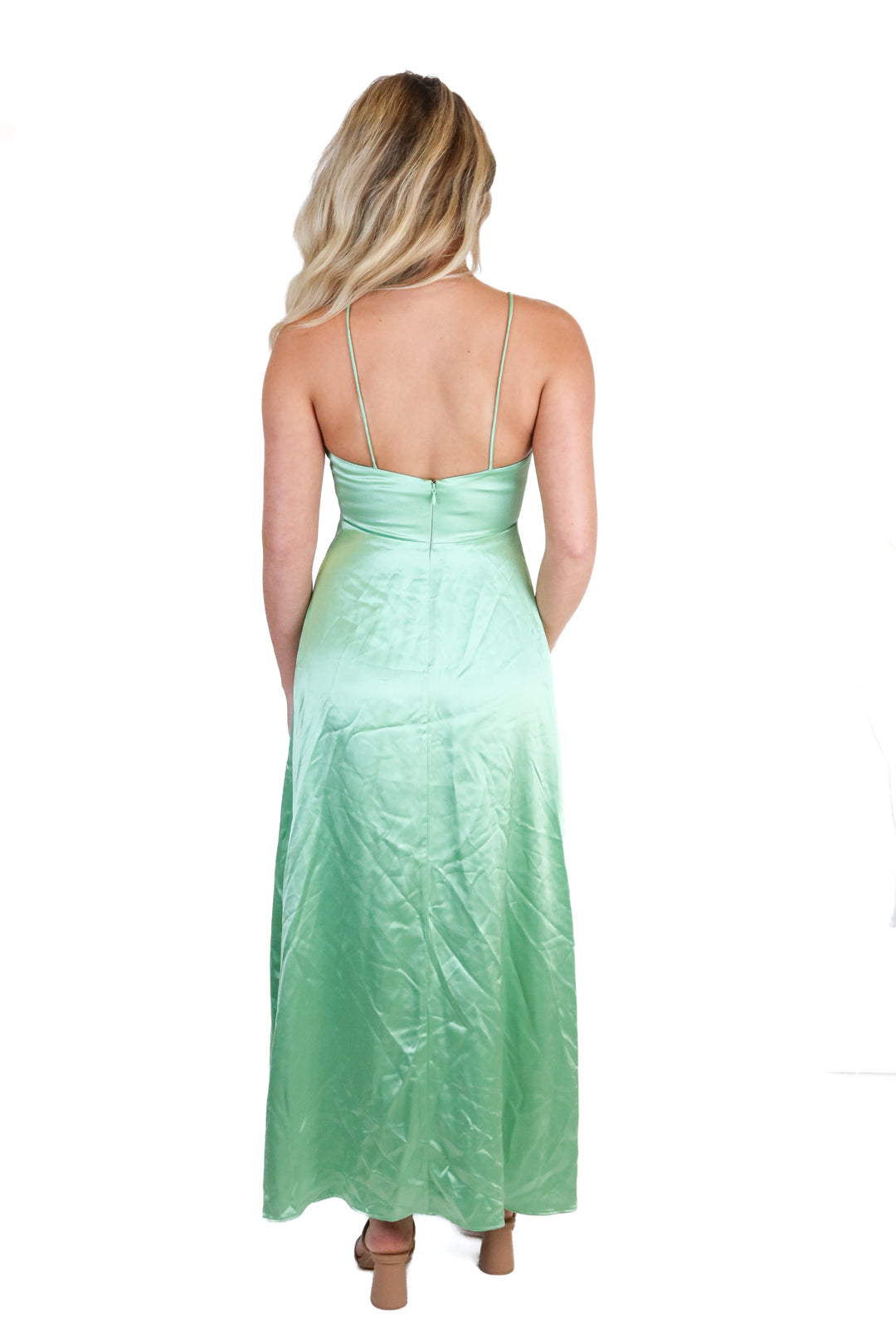 Acler green silk maxi dress (2; retail $550)