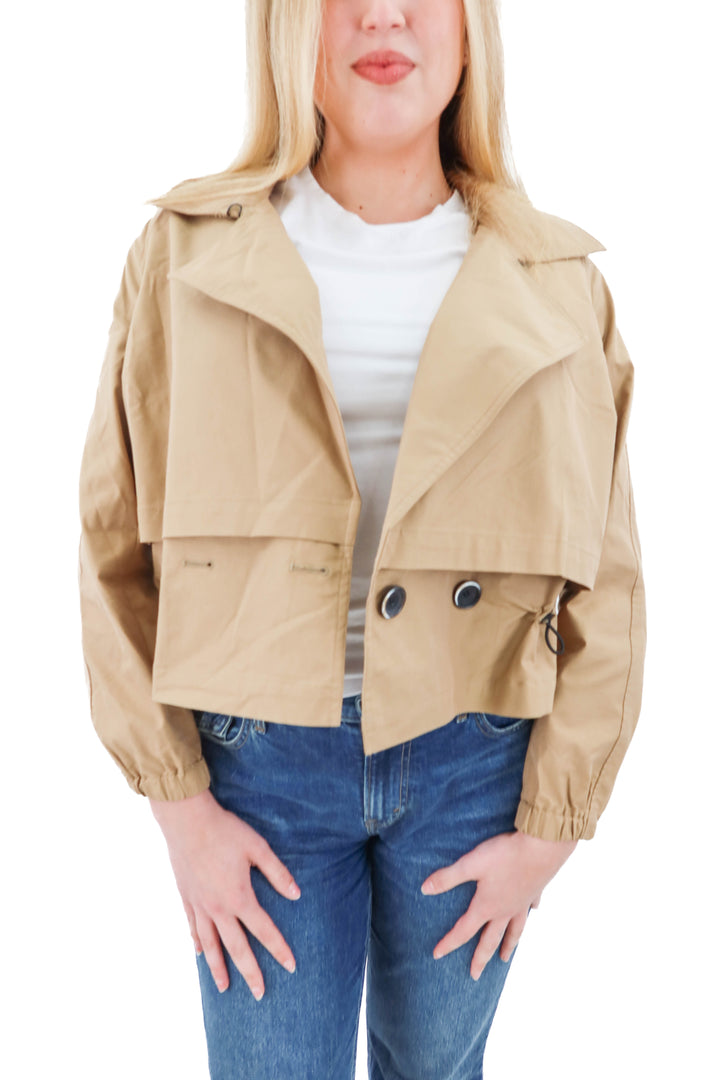 universal standard tan jacket (xs; retail $198)