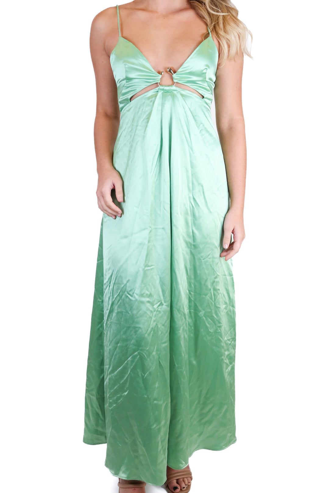 Acler green silk maxi dress (2; retail $550)