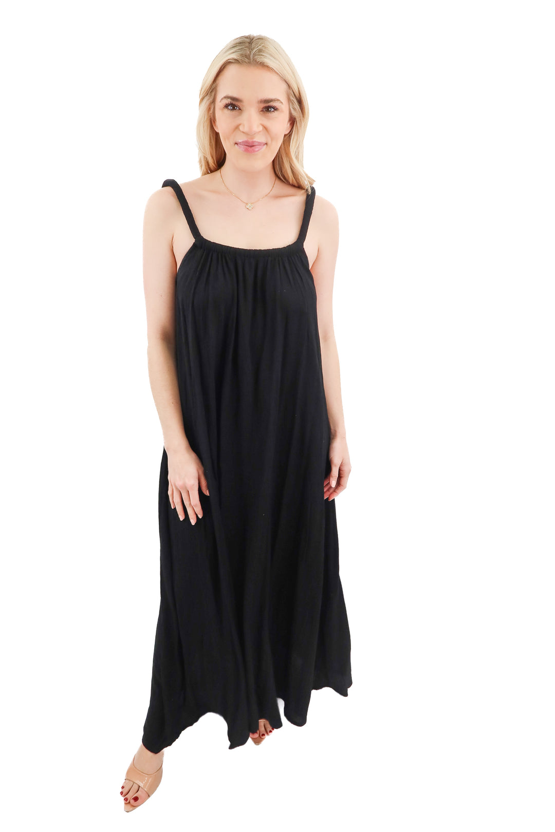 Tularosa black gauzy maxi dress (XXS; retail $188)