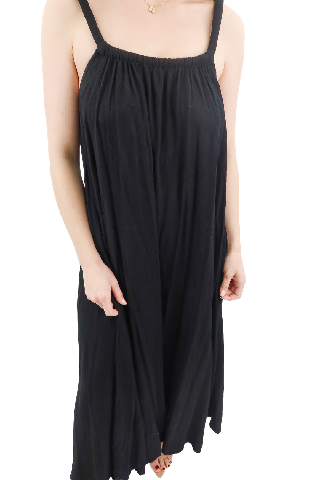 Tularosa black gauzy maxi dress (XXS; retail $188)