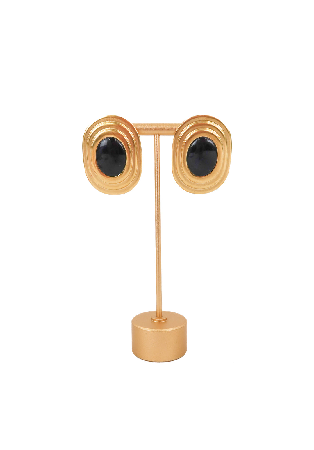 soru onyx/gold earrings (retail $387)