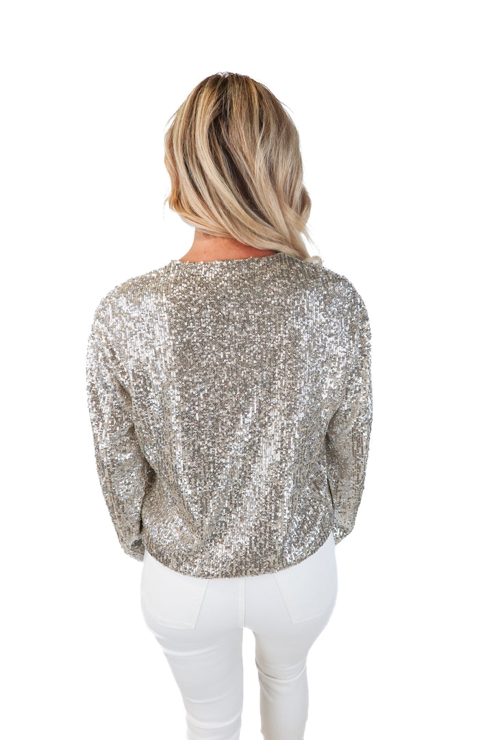 Zara sequined bomber NWT (S; retail $149)
