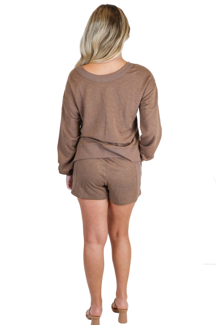 Travis Mathew brown lounge set (xs; retail $219.90)