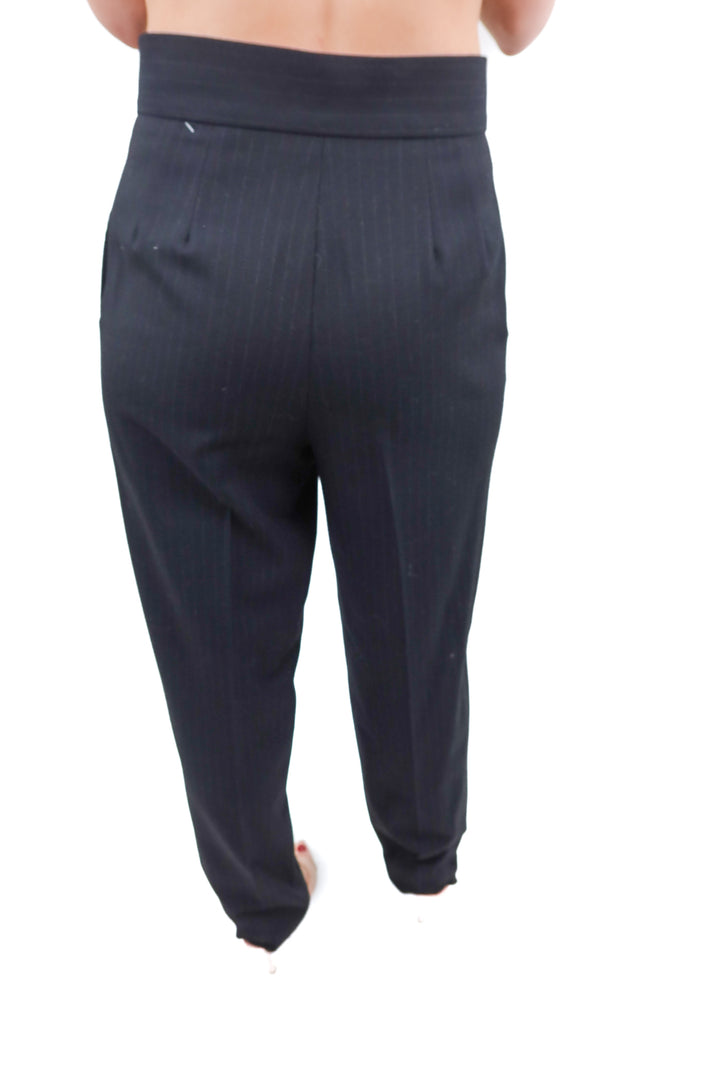maje black striped trousers (xs; retail $365)