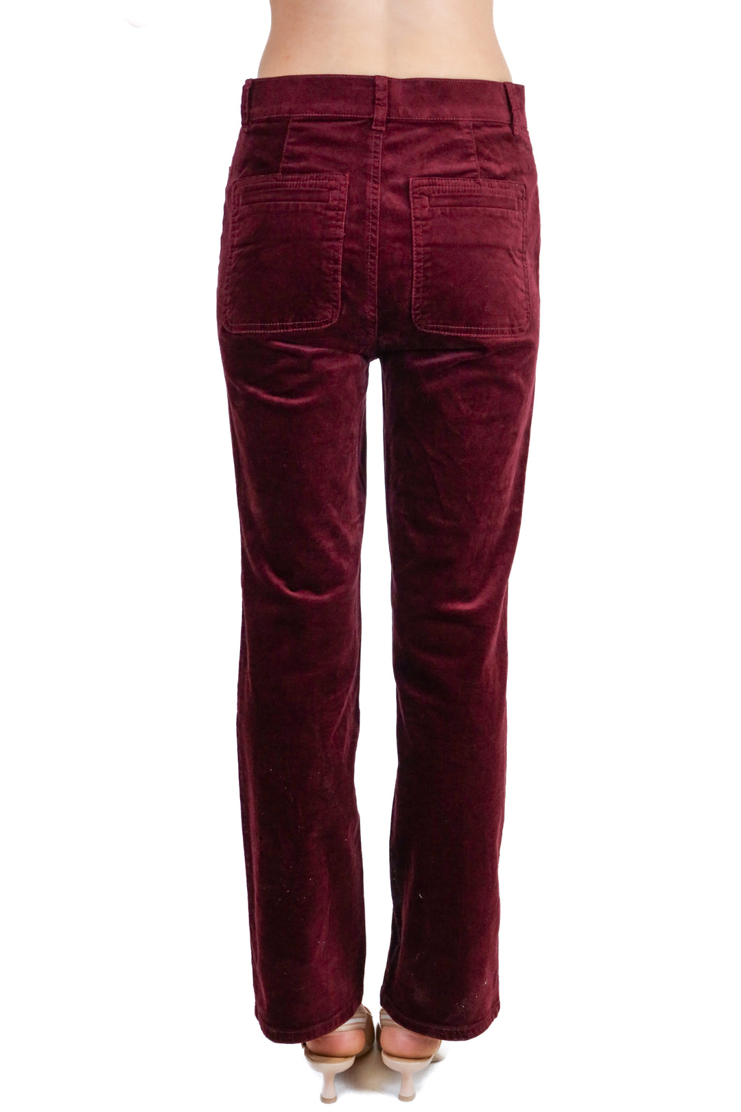 Ann taylor burgundy velvet pants (0; retail $119)