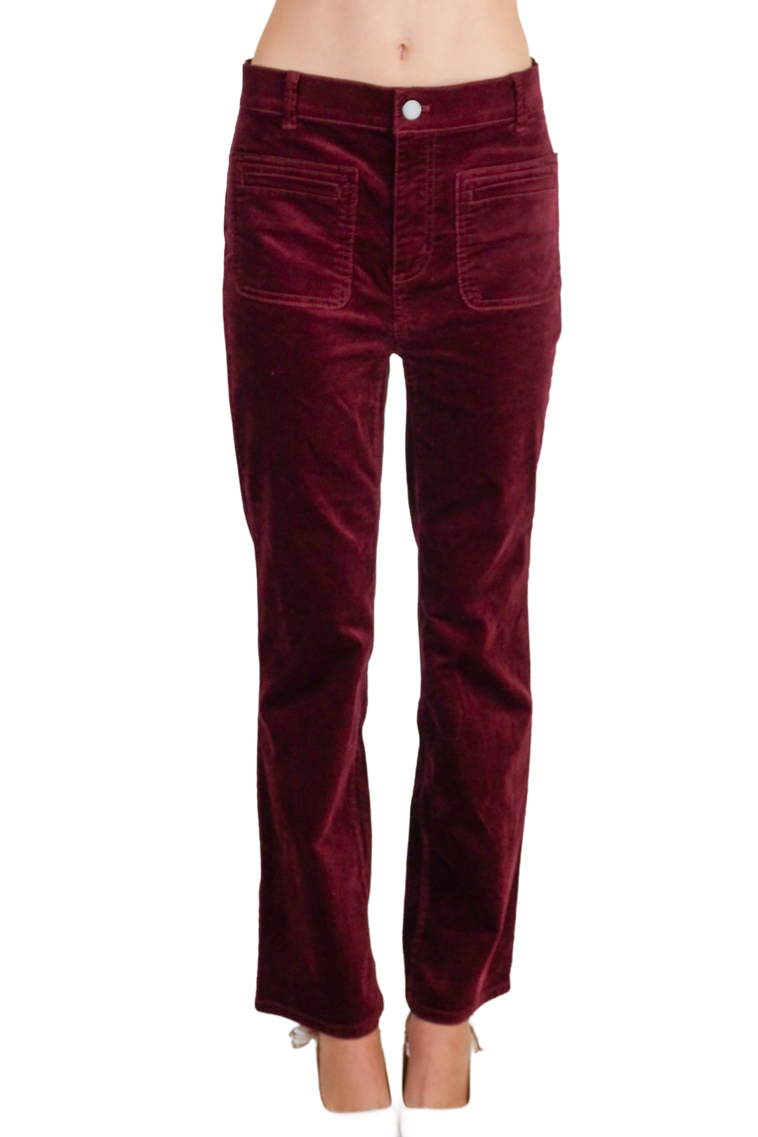 Ann taylor burgundy velvet pants (0; retail $119)