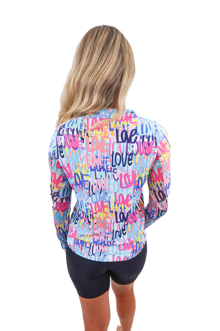 ibkul love active quarter zip (S; retail $101)