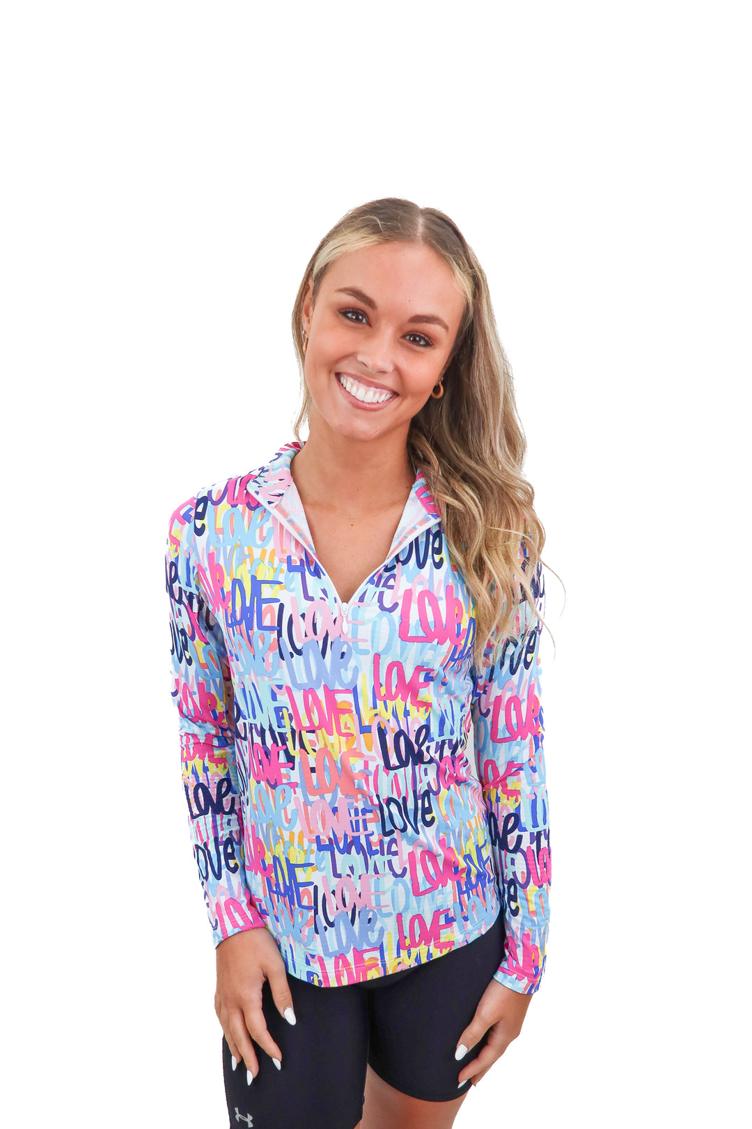 ibkul love active quarter zip (S; retail $101)