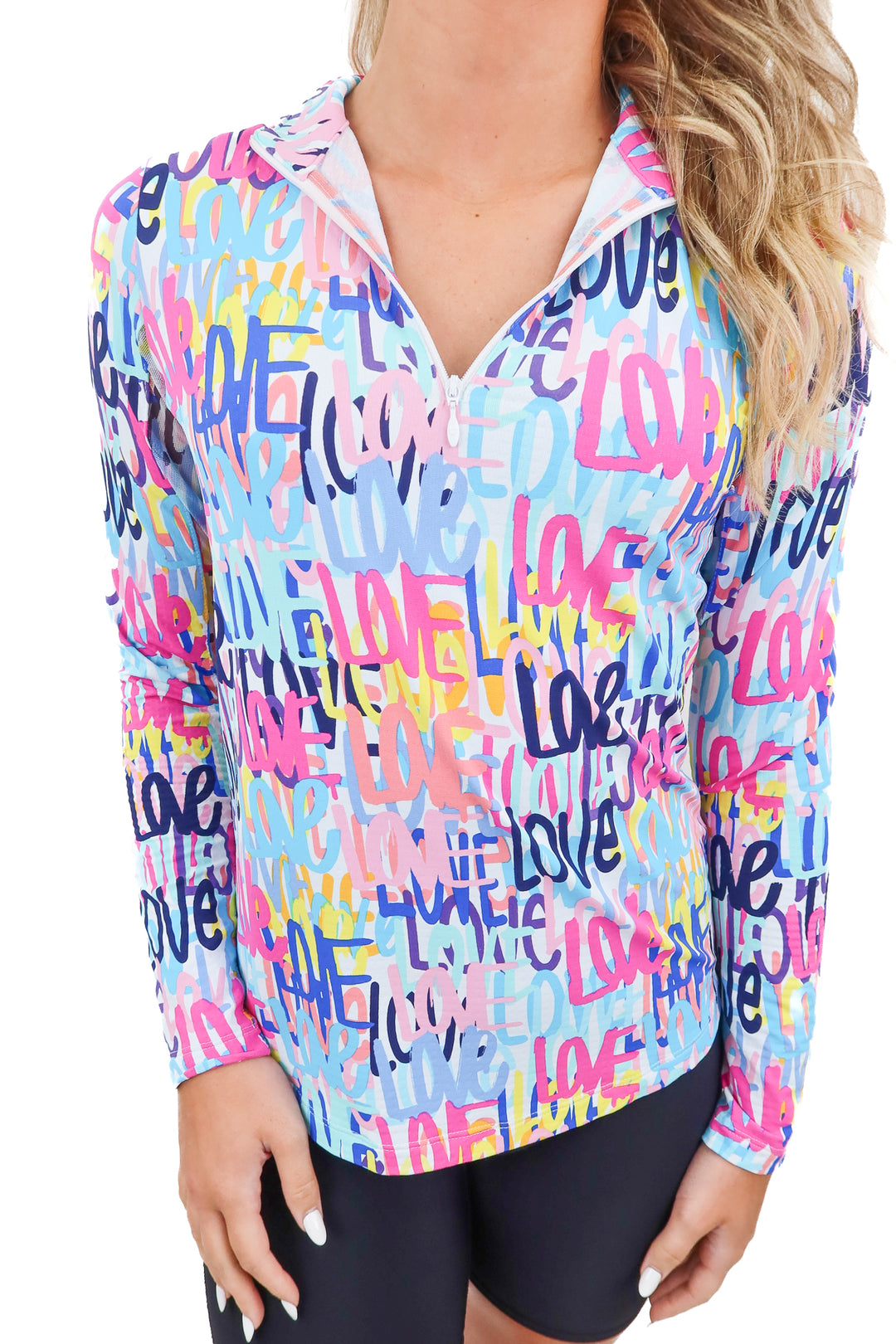 ibkul love active quarter zip (S; retail $101)