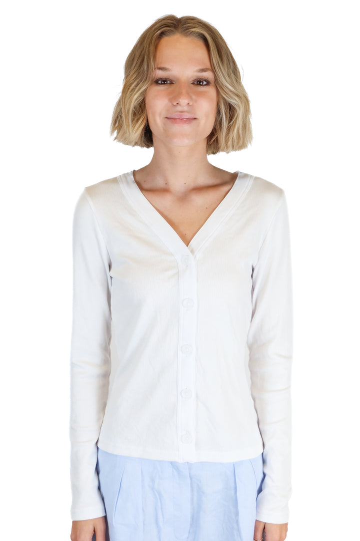 Travis Mathew White Button Front Top NWT (S; retail $109.95)