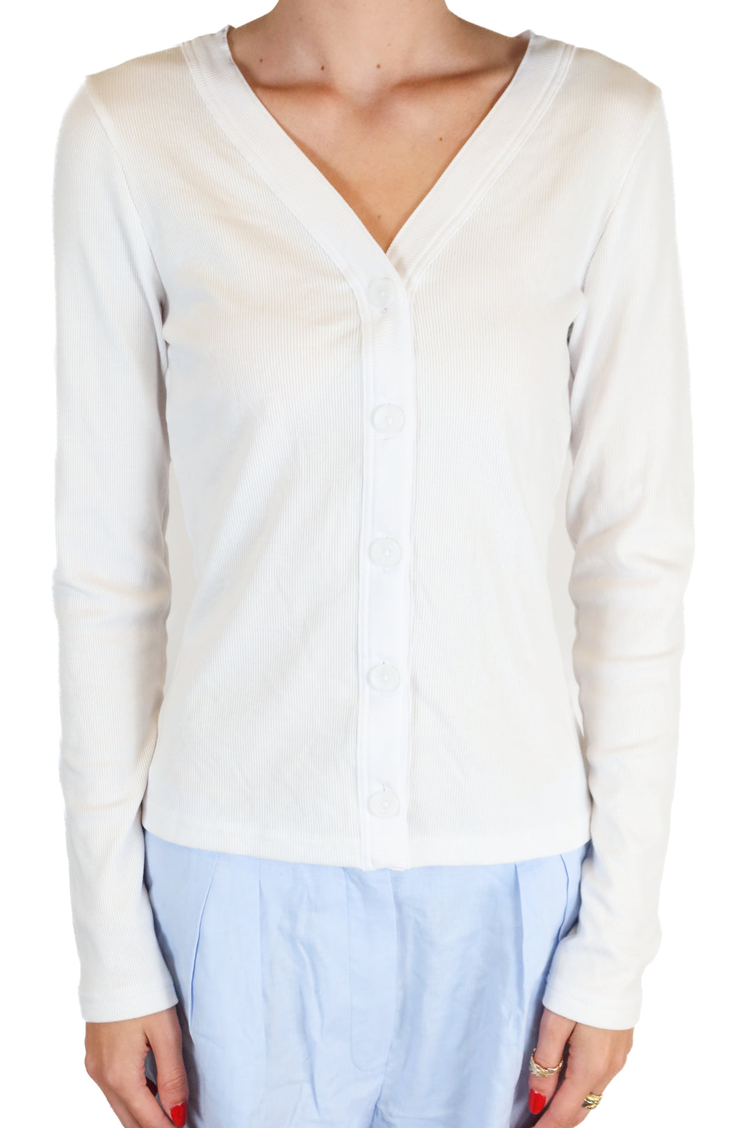 Travis Mathew White Button Front Top NWT (S; retail $109.95)
