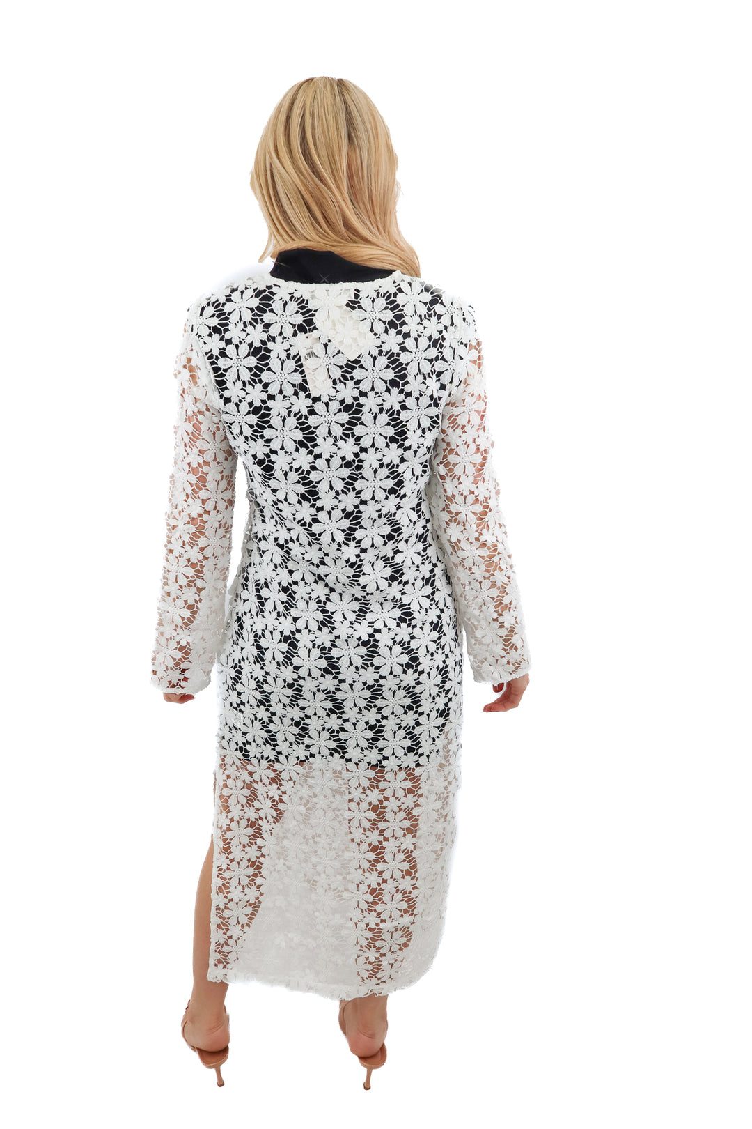 Anthropologie cream lace sheer maxi dress NWT (XS/S; retail $160)