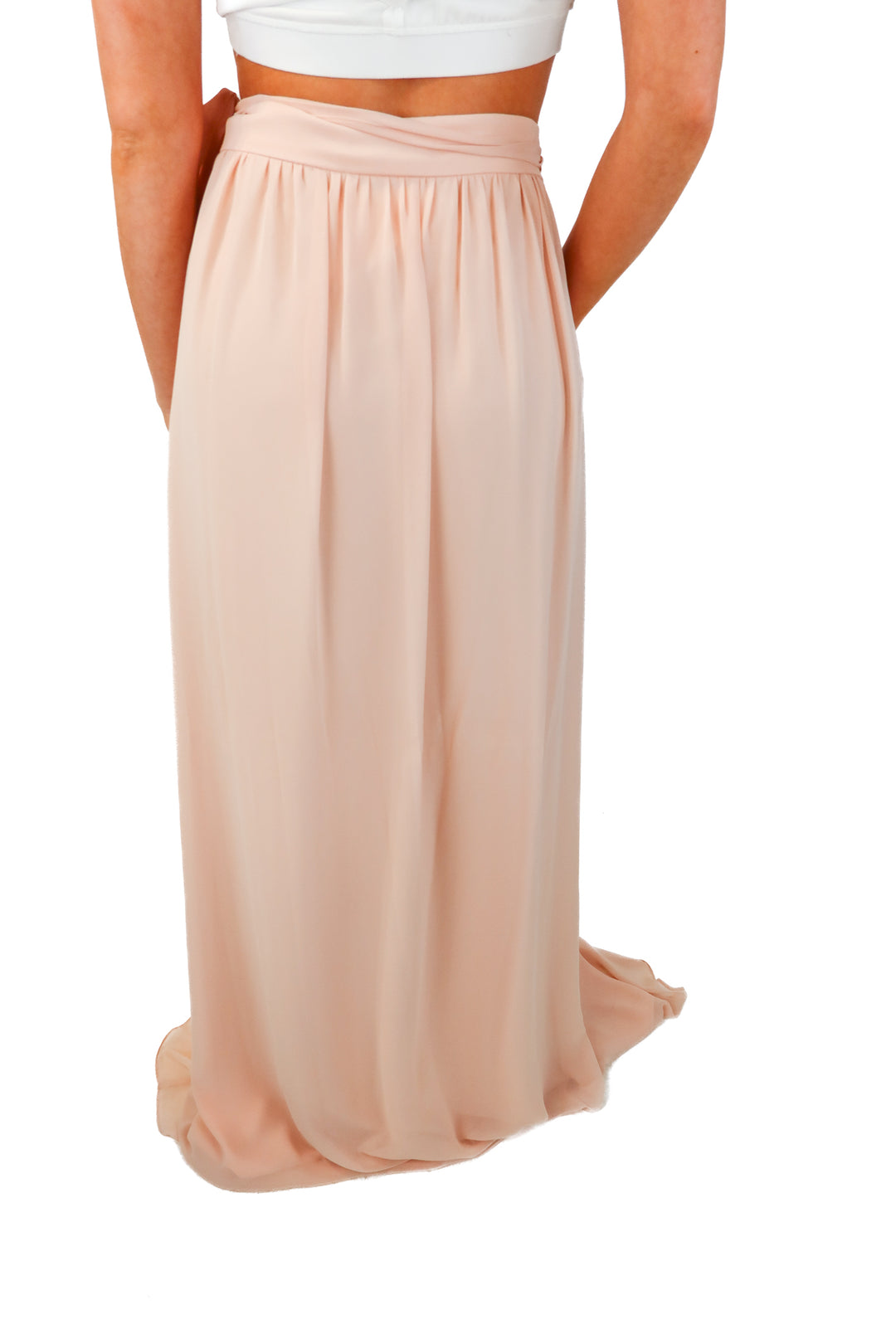 ceremony blush maxi skirt (m)