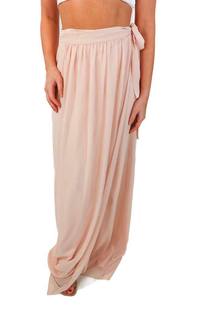 ceremony blush maxi skirt (m)
