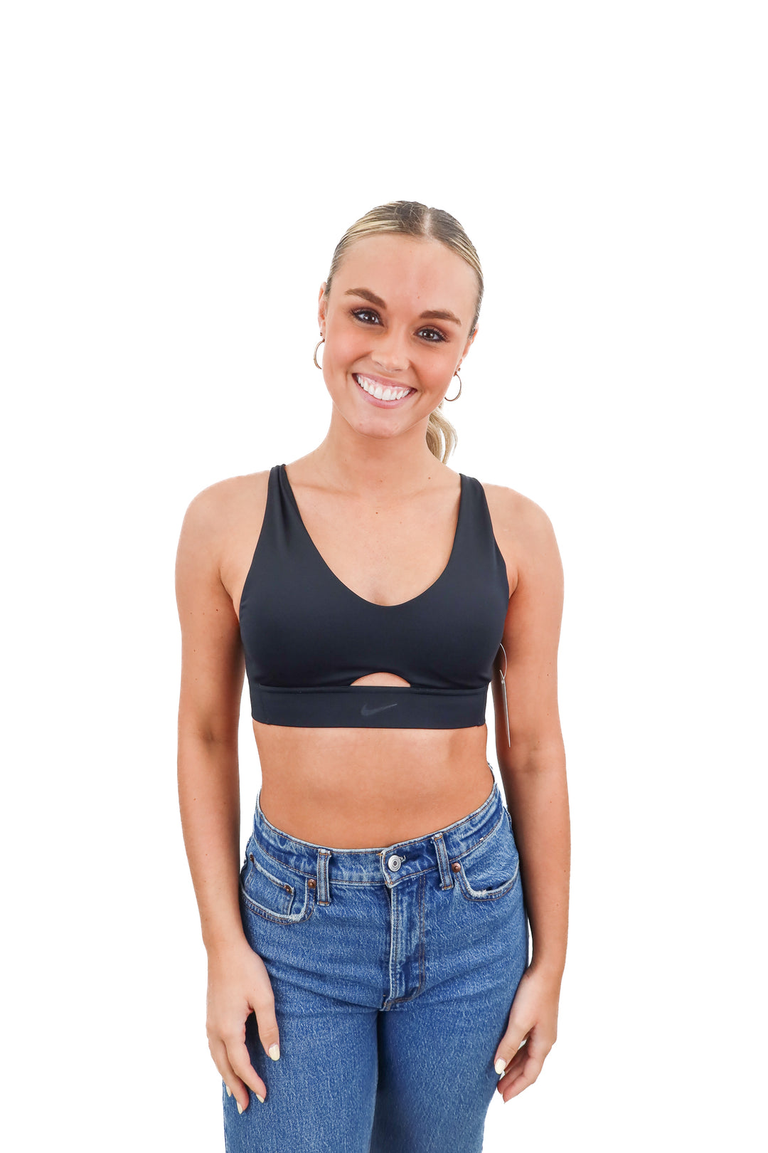 Nike black sports bra (S; retail $40)