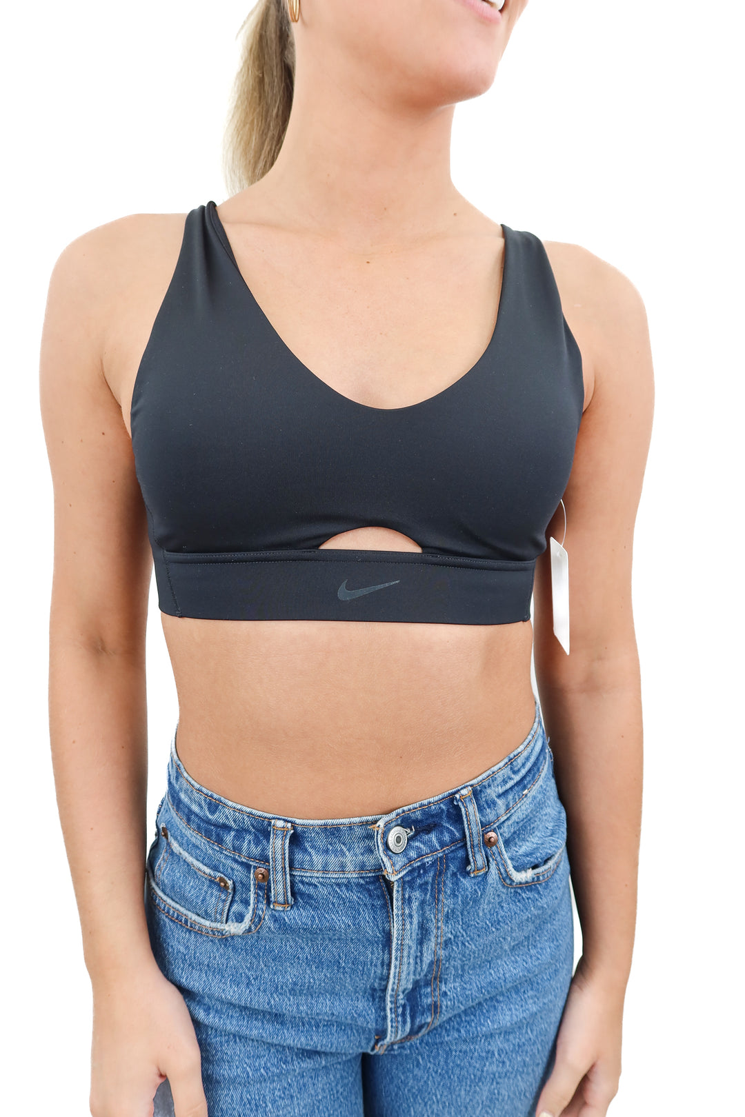 Nike black sports bra (S; retail $40)