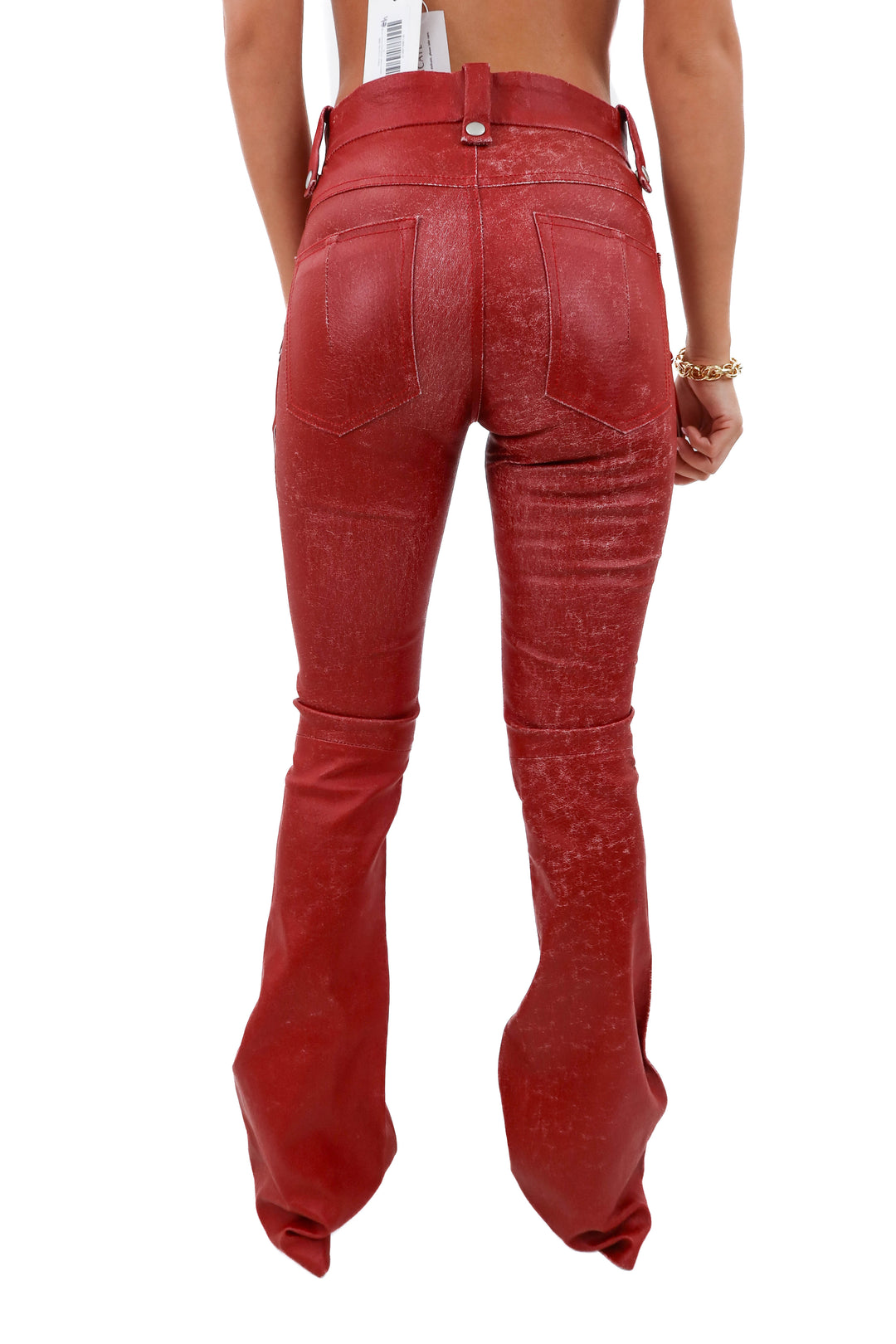 red leather lace up pants (26)