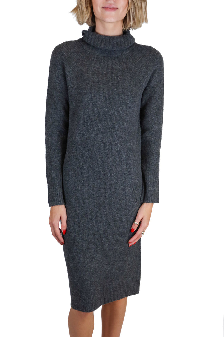 Ann Taylor gray long sleeve sweater midi dress (XS; retail $159)