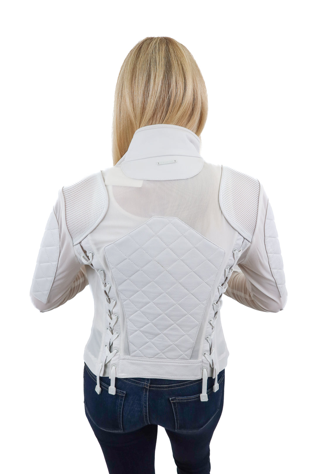 blanc noir white vegan leather jacket (m)