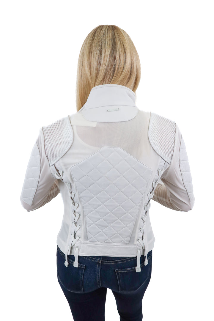 blanc noir white vegan leather jacket (m)