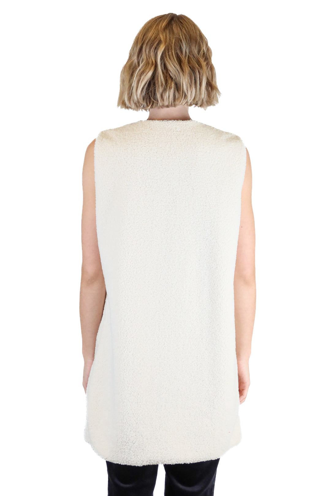 ann taylor white sherpa vest (xs/s; retail $149)