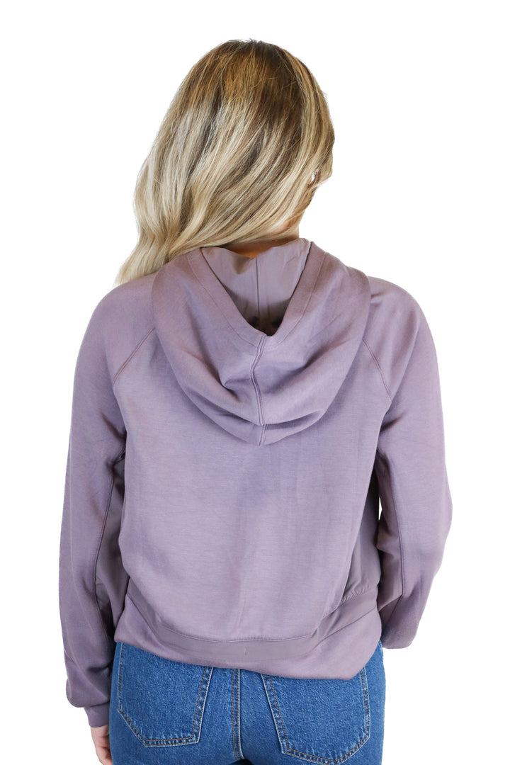 Travis Mathew Purple Gray Drawstring Waist Hoodie (S; $129.95)