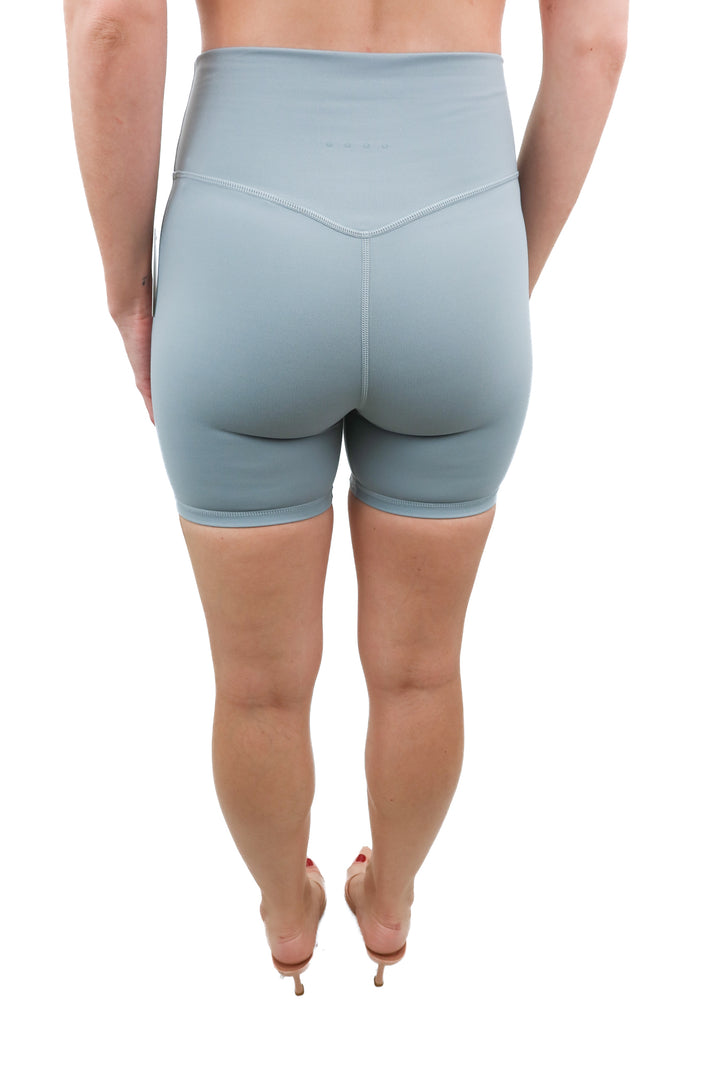 ACTA sage blue biker shorts (S)