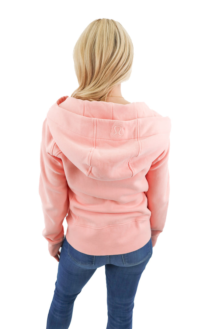 lululemon pink full zip scuba jacket (10; retail $148)*