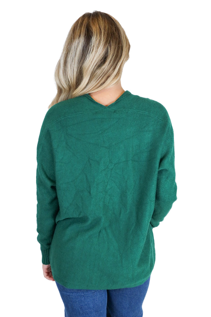 Lilly Pulitzer Emerald Green Metallic Trim V-Neck Sweater NWT (S; Retail $138)