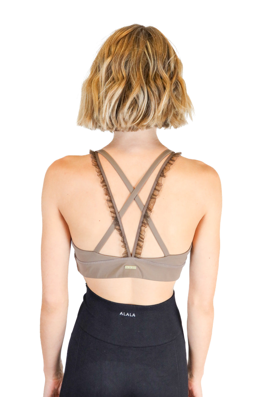 Alala greige sports bra (S; retail $80)